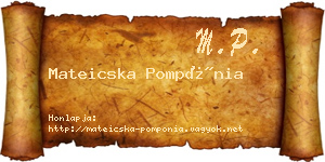 Mateicska Pompónia névjegykártya